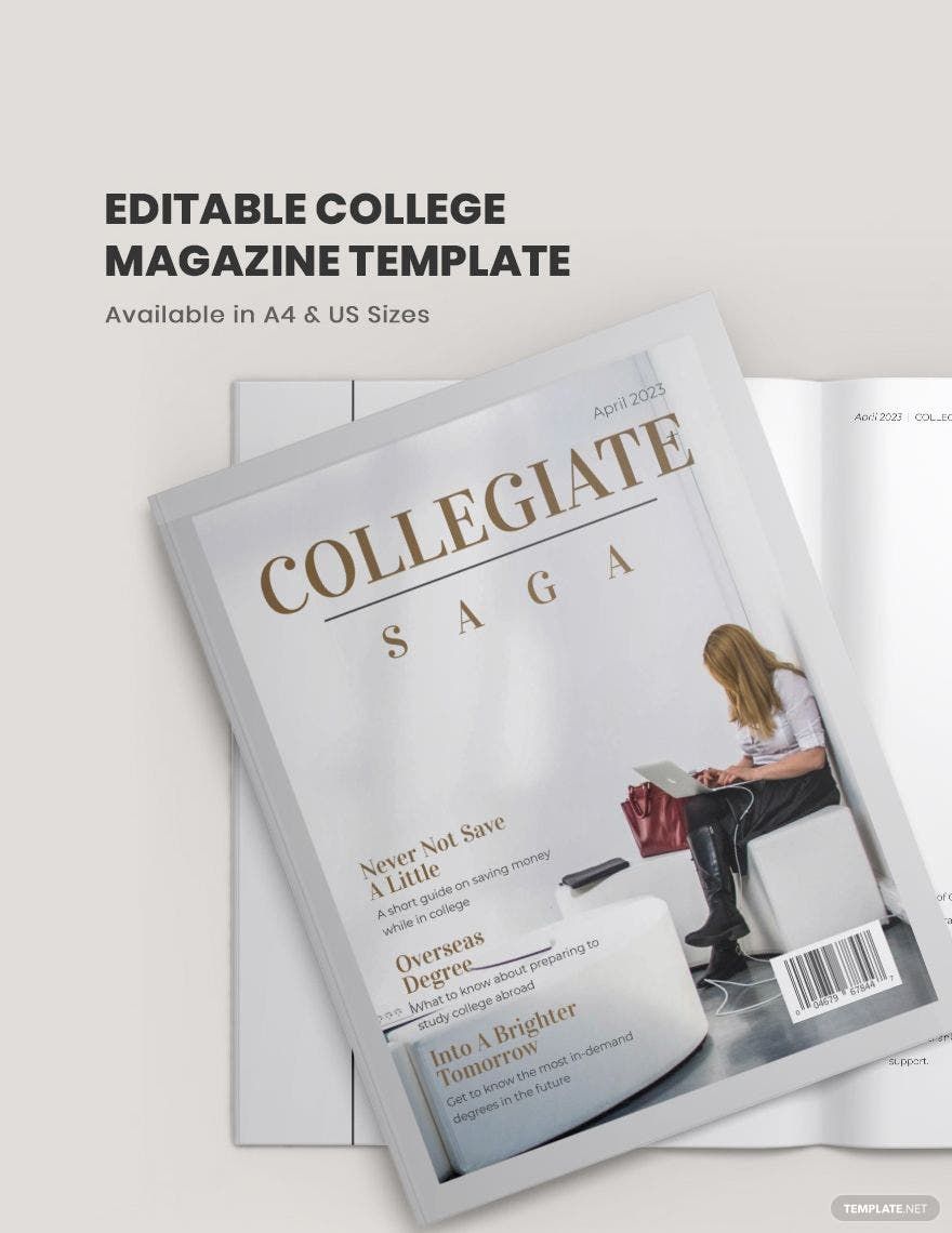 Editable College Magazine Template
