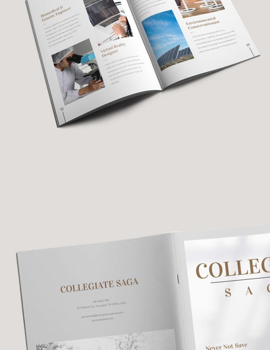 Editable College Magazine