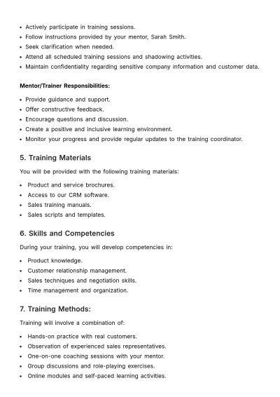 Free On-the-job Training & Shadowing Manual HR Template to Edit Online