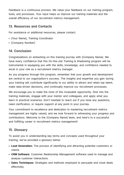 Free On-the-job Training & Shadowing Manual HR Template to Edit Online
