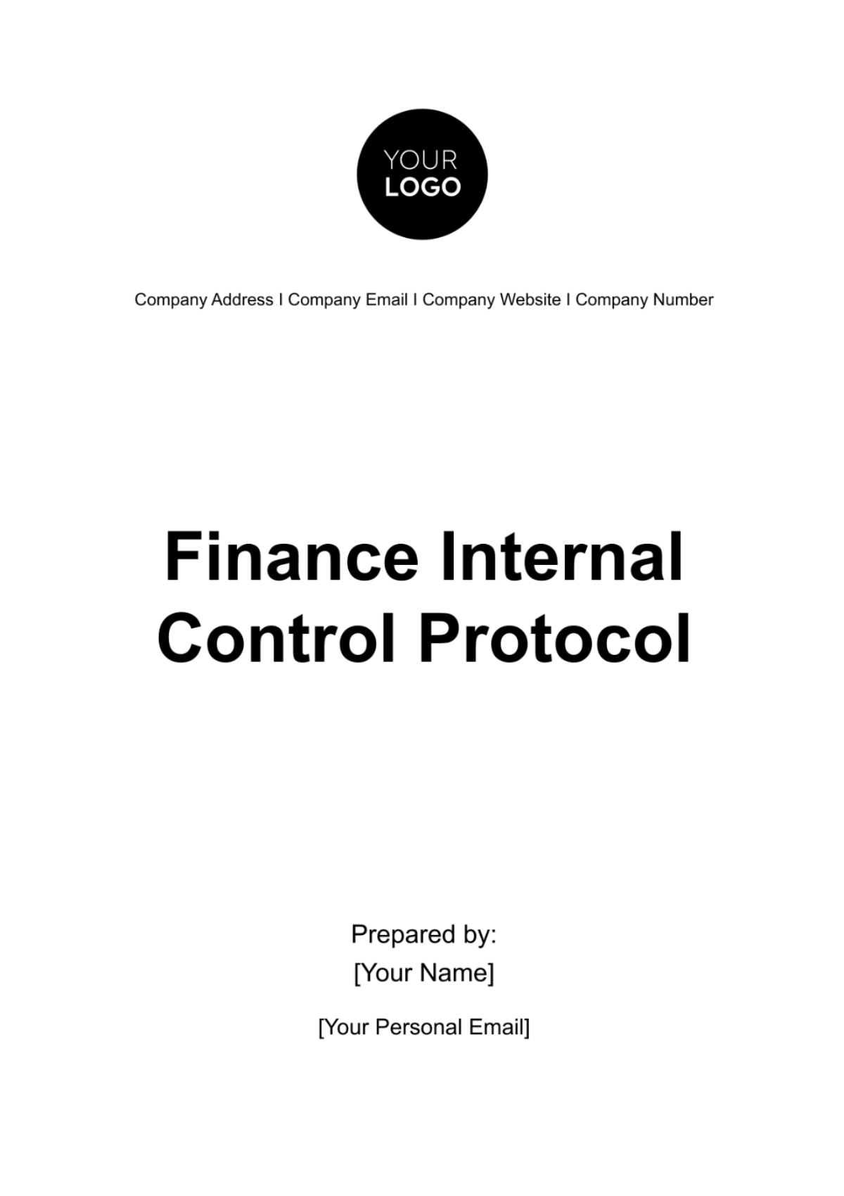 Finance Internal Control Protocol Template - Edit Online & Download