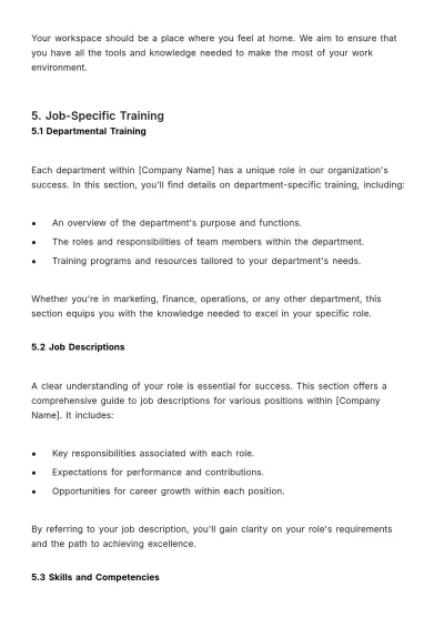 Free Comprehensive Training Manual HR Template to Edit Online
