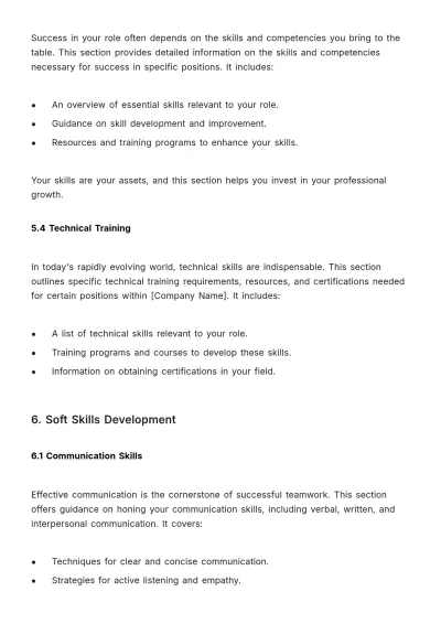 Free Comprehensive Training Manual HR Template to Edit Online