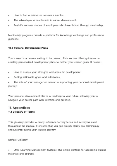 Free Comprehensive Training Manual HR Template to Edit Online