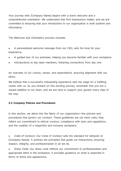 Free Comprehensive Training Manual HR Template to Edit Online