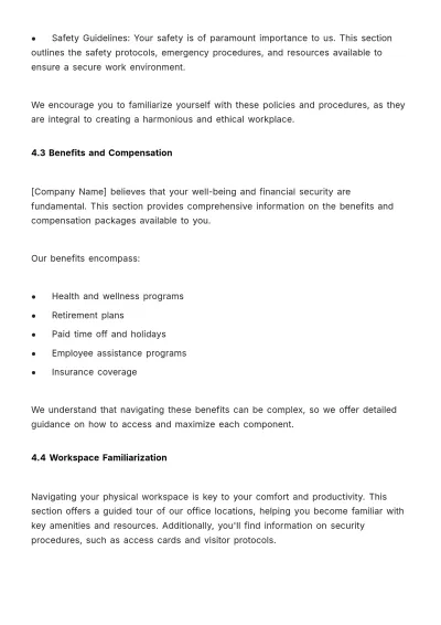 Free Comprehensive Training Manual HR Template to Edit Online