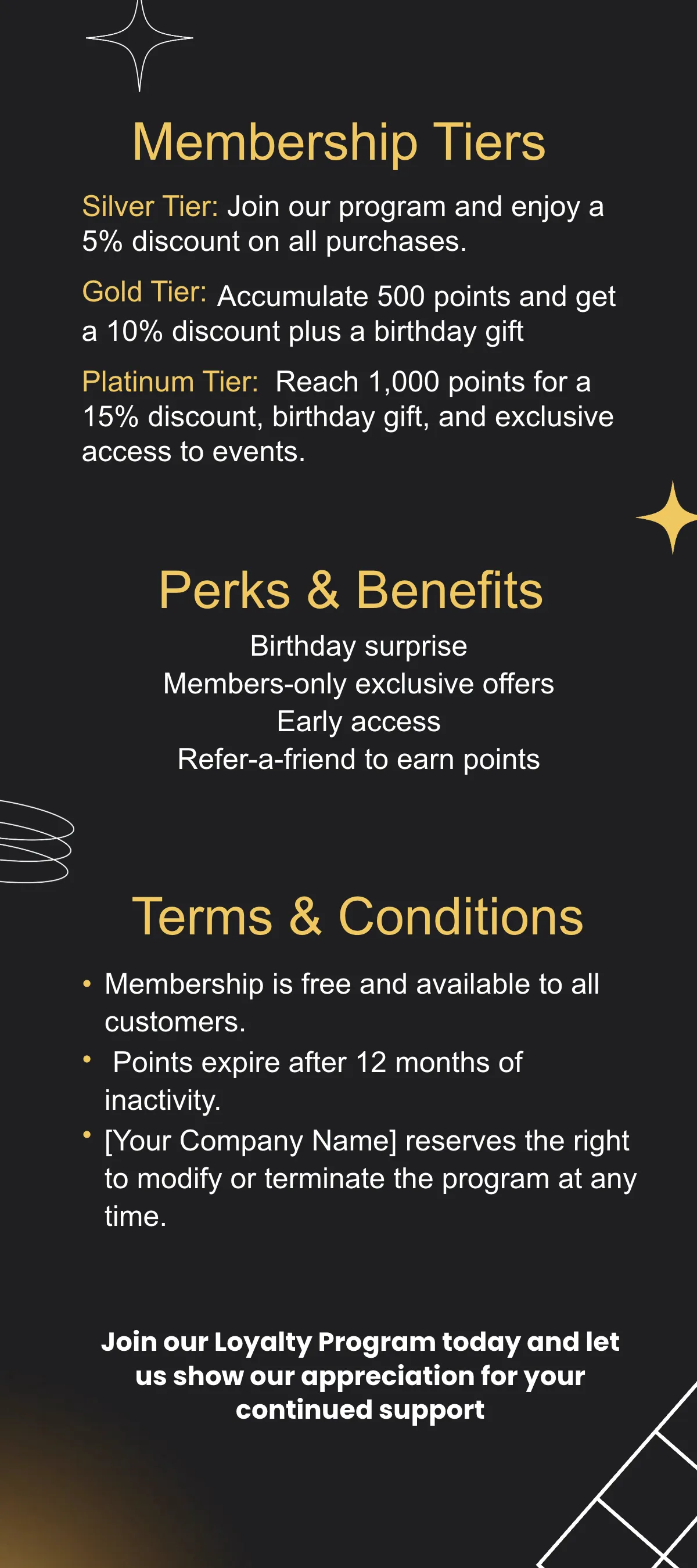 Free Marketing Loyalty Program Rack Card Template to Edit Online