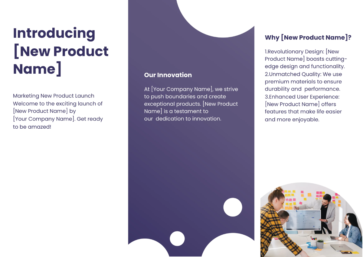 Free Marketing New Product Launch Pamphlet Template to Edit Online