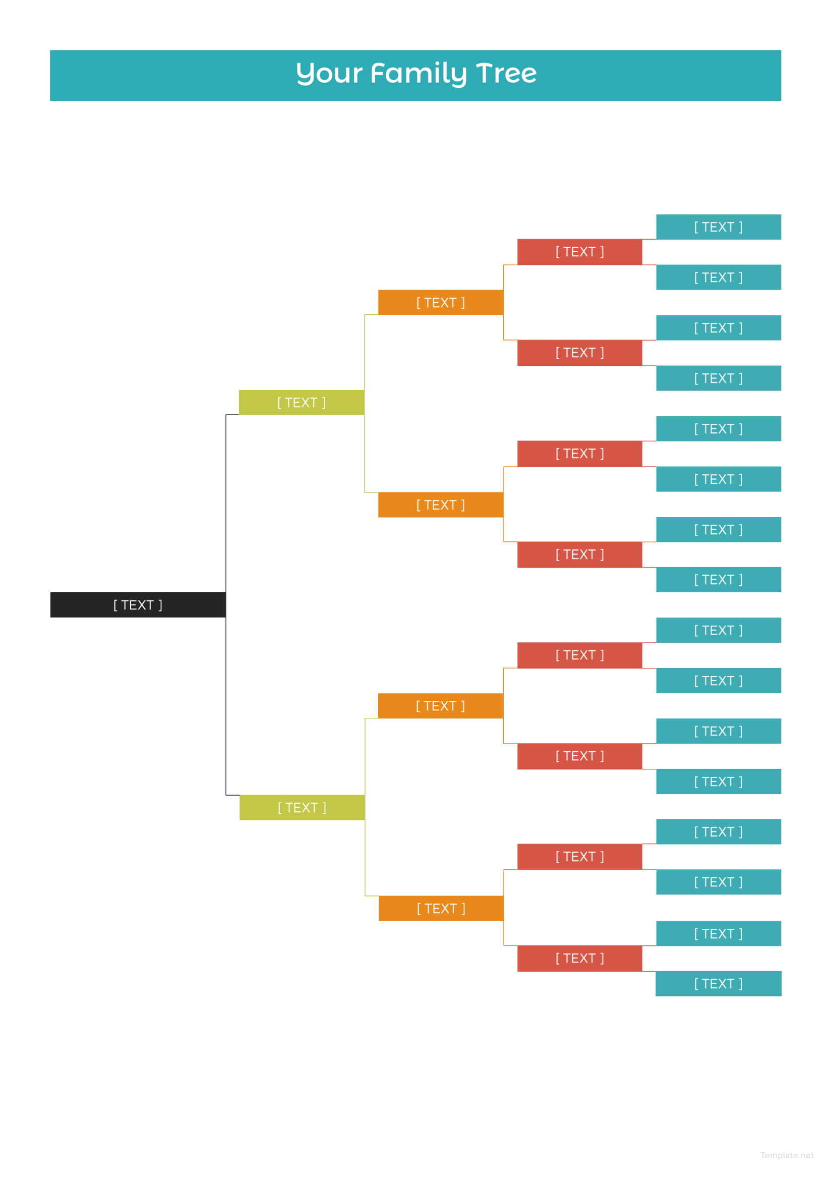 Modern Family  Tree  Template in Microsoft  Word  Excel 