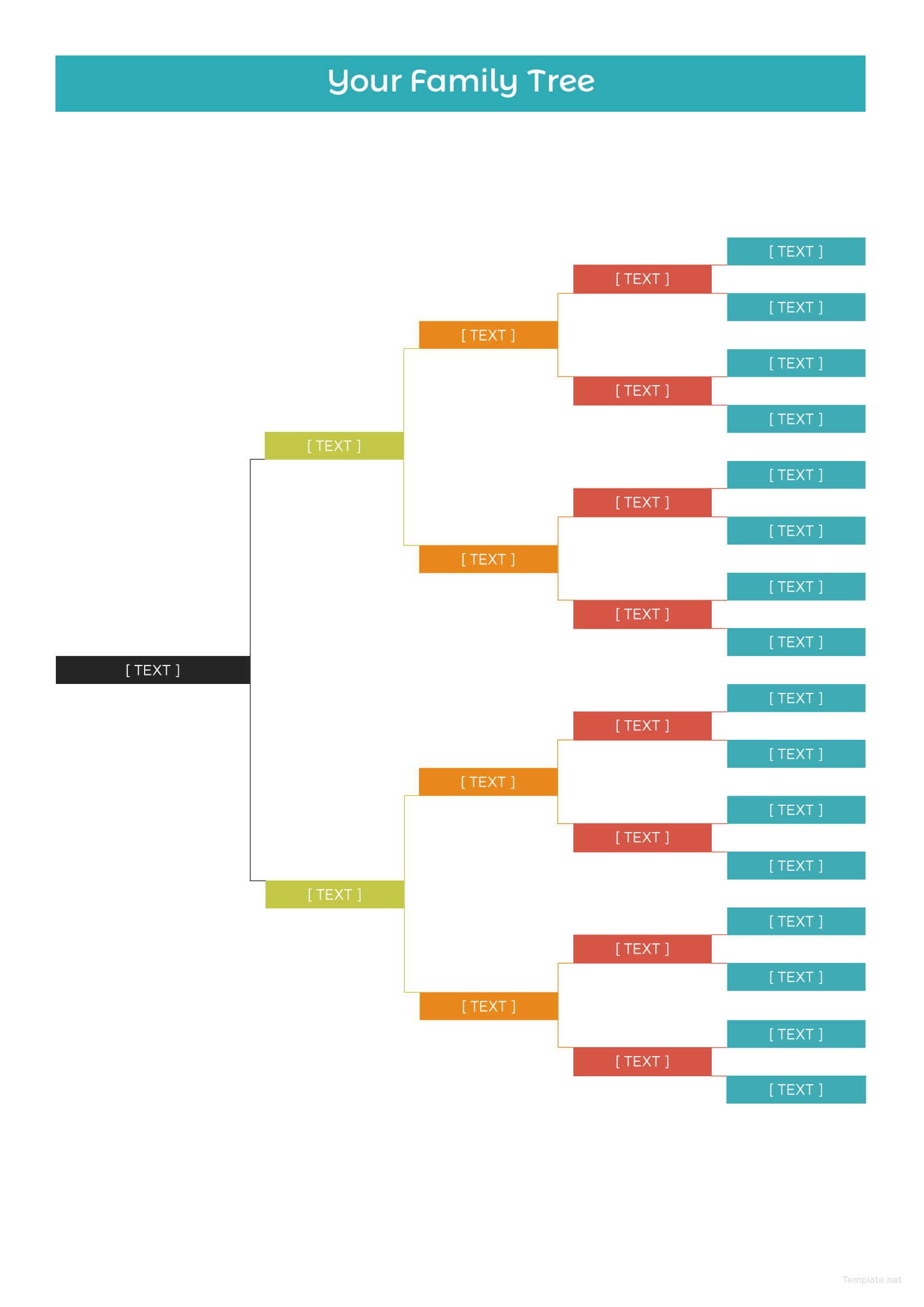 Modern Family Tree Template In Microsoft Word Excel Template
