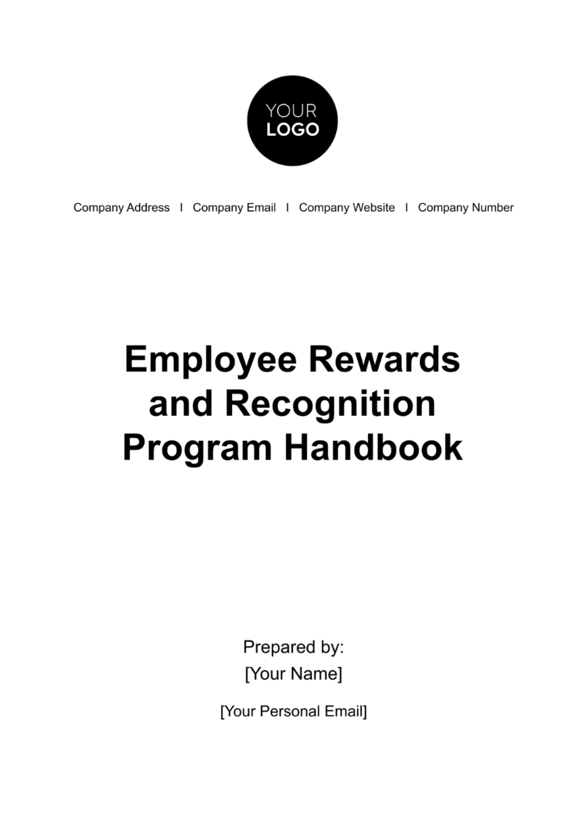 Free Employee Rewards and Recognition Program Handbook HR Template
