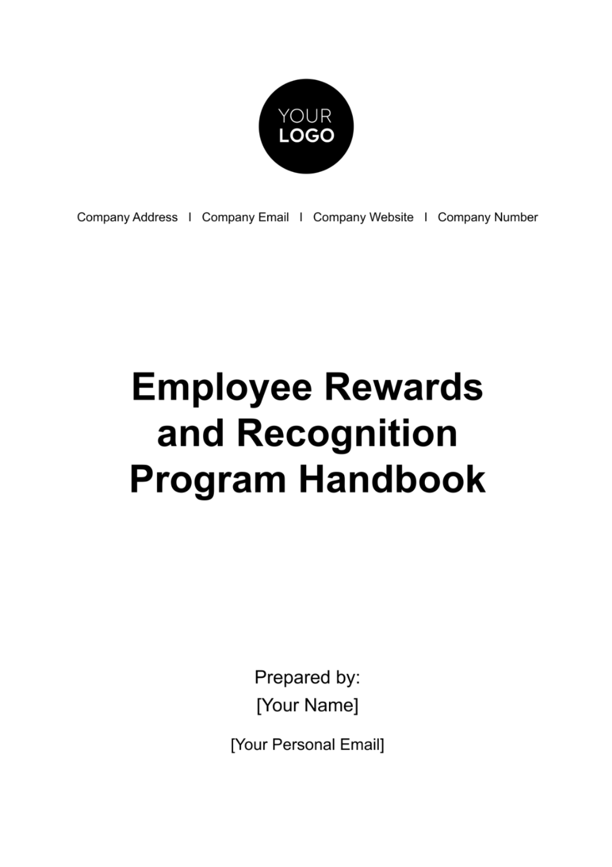 Employee Rewards and Recognition Program Handbook HR Template - Edit Online & Download