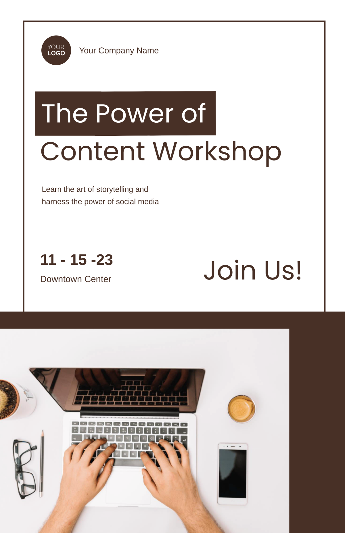 Content Marketing Workshop Poster Template
