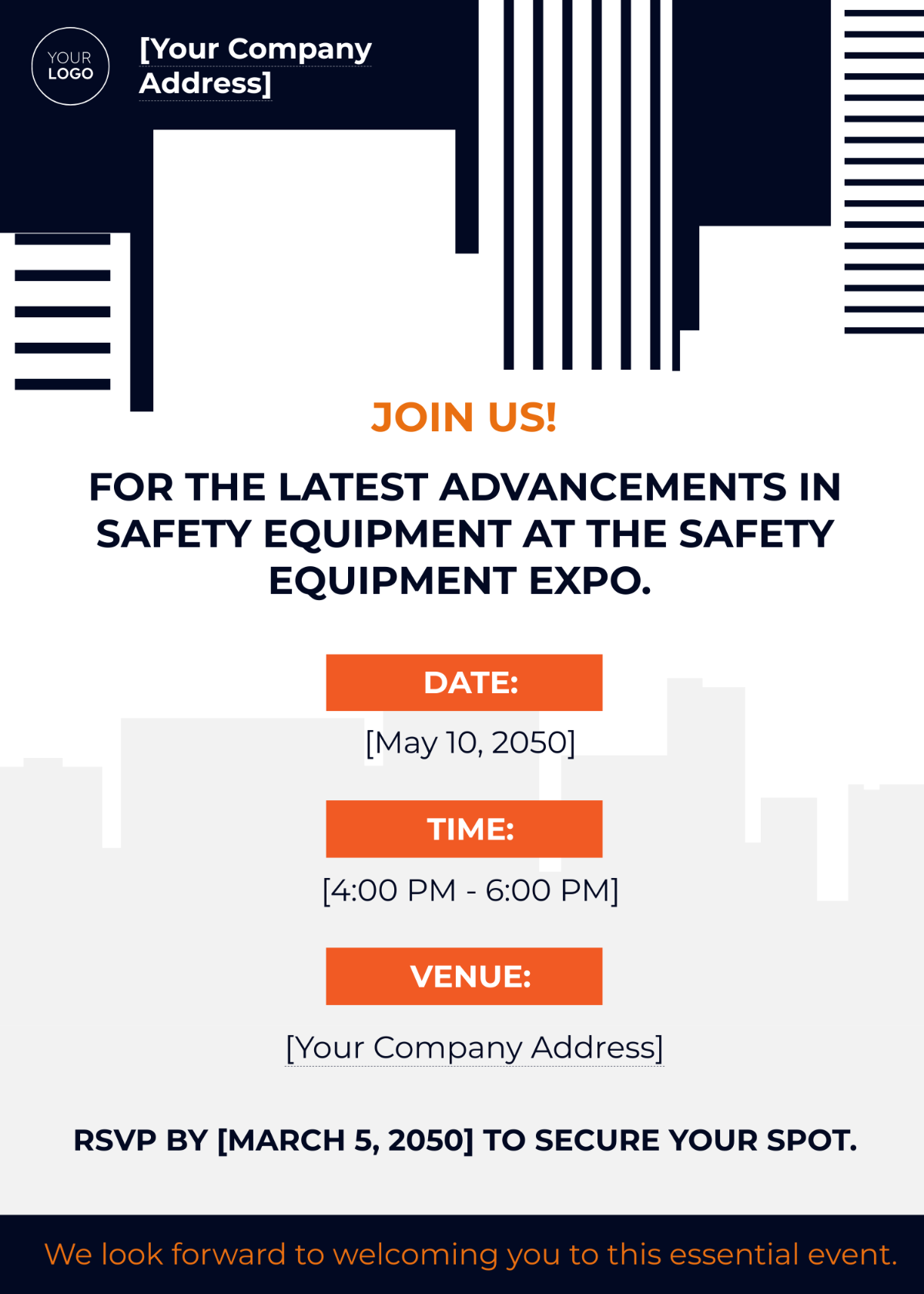Safety Equipment Expo Invitation Card