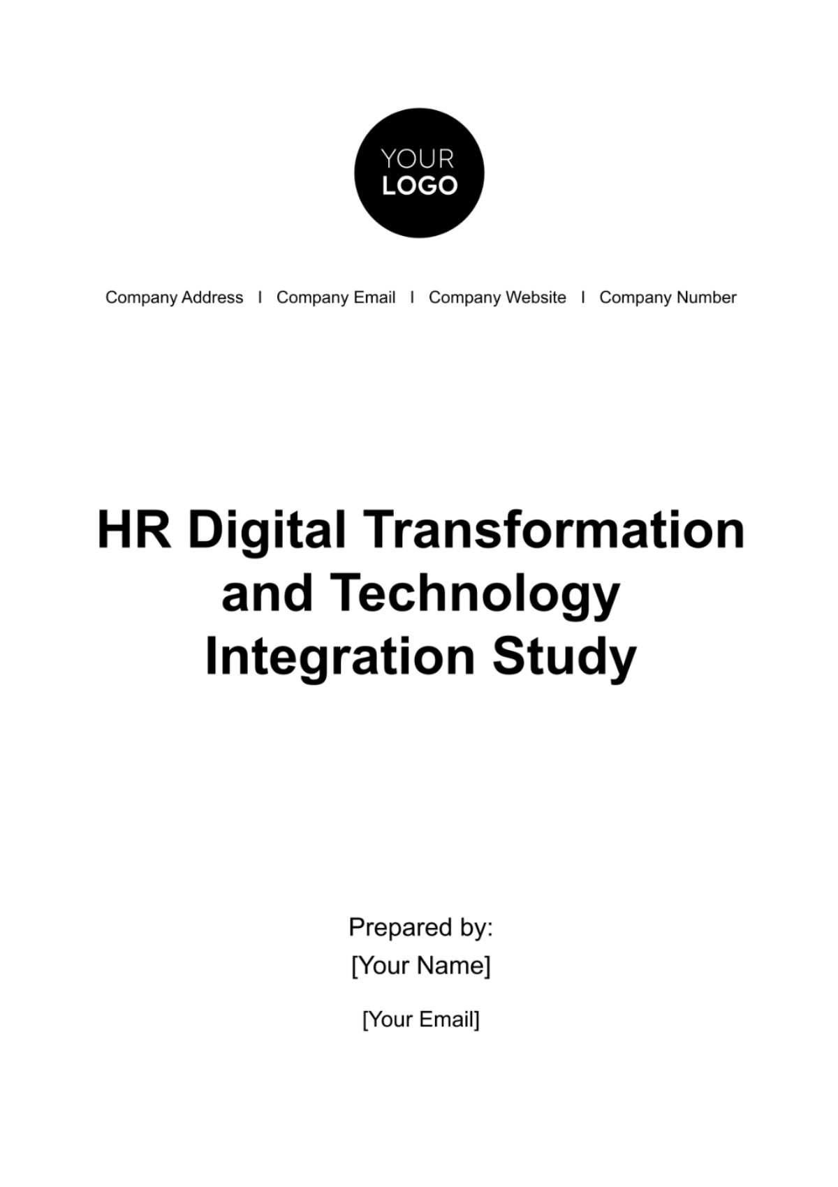 HR Digital Transformation and Technology Integration Study Template - Edit Online & Download