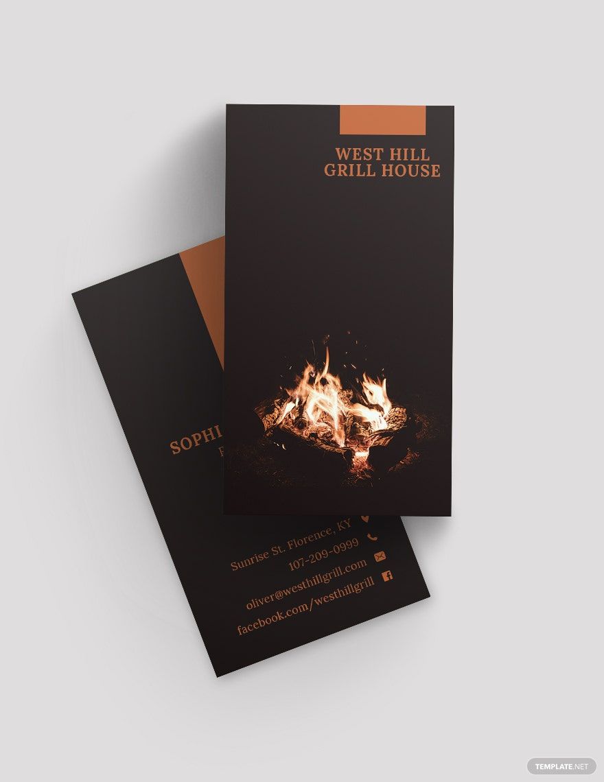 Ember Business Card Template in Word, Google Docs, Illustrator, PSD, Apple Pages, Publisher