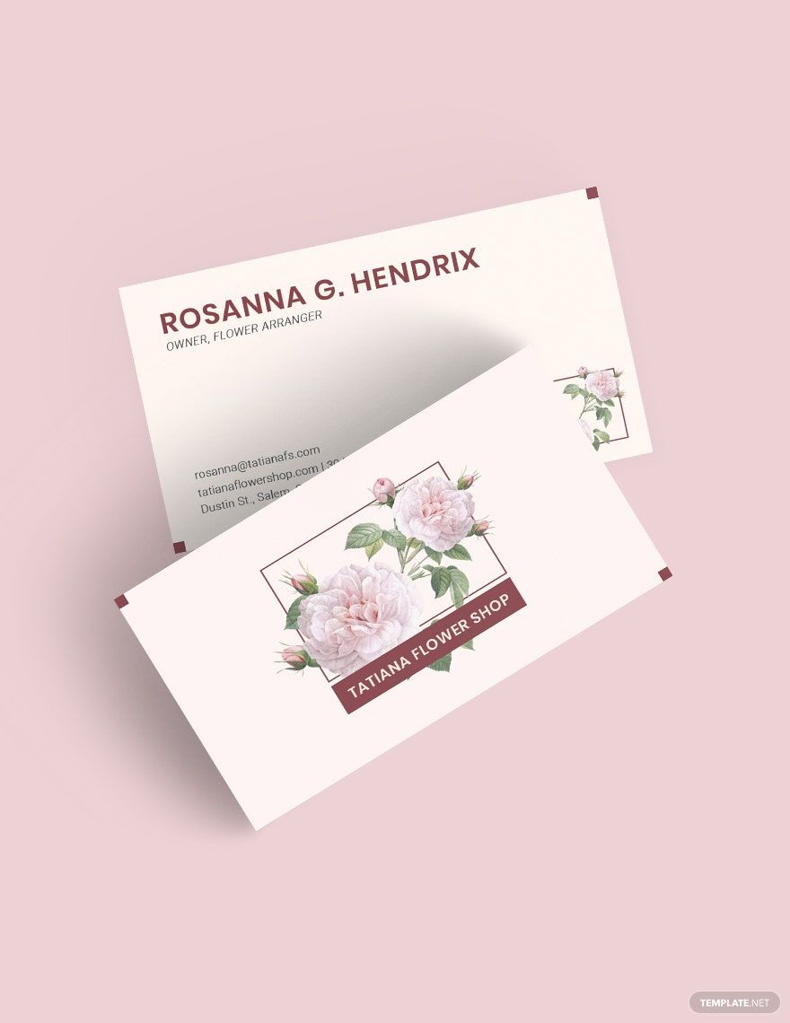 English Rose Business Card Template in Word, Google Docs, Illustrator, PSD, Apple Pages, Publisher