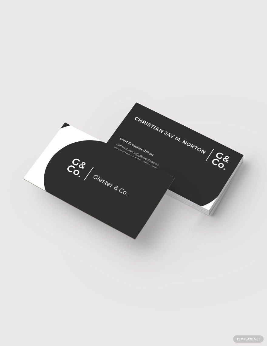 Executive Initial Business Card Template