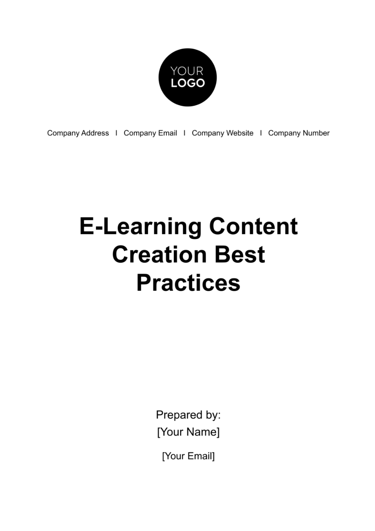 Free E-learning Content Creation Best Practices HR Template