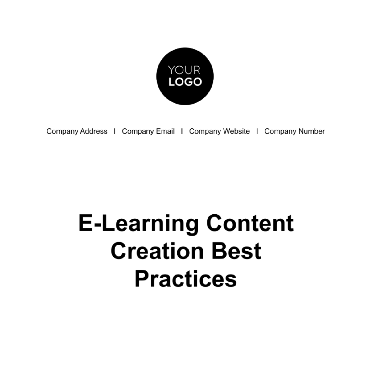 E Learning Content Creation Best Practices Hr Template Edit Online