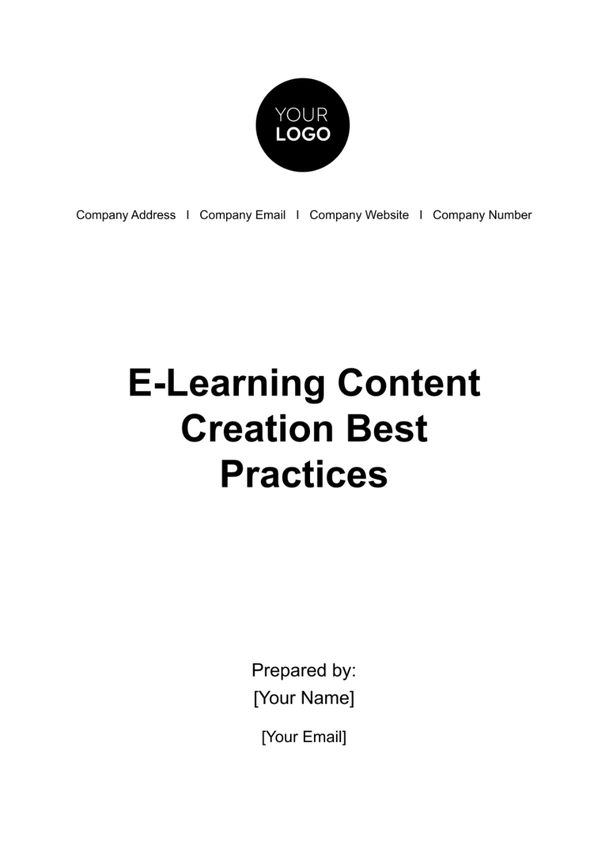 E-learning Content Creation Best Practices HR Template - Edit Online & Download