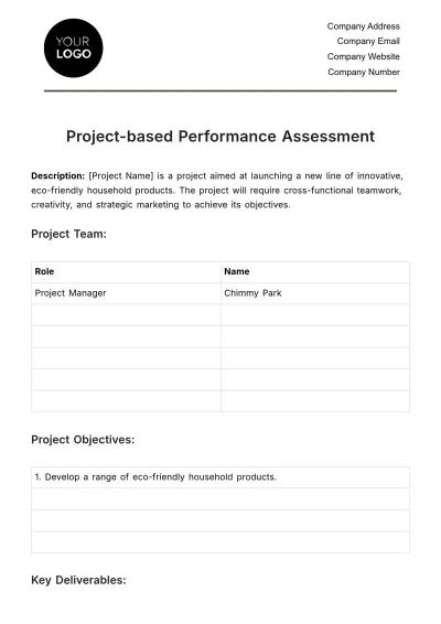 Free Project-based Performance Assessment HR Template to Edit Online
