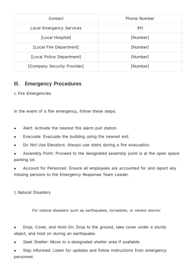 Free HR Crisis Management and Emergency Response Manual Template to Edit Online