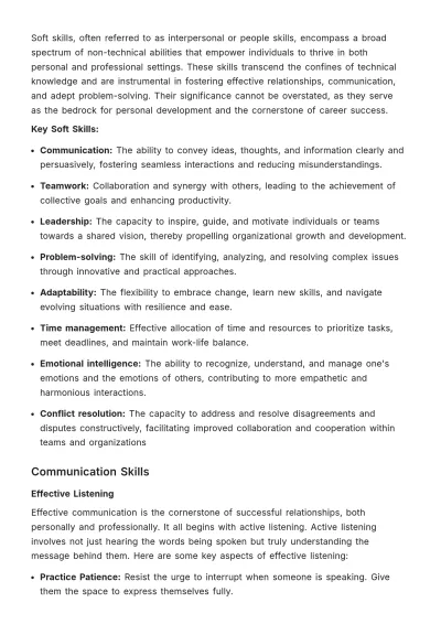 Free Soft Skills Training Guide HR Template to Edit Online