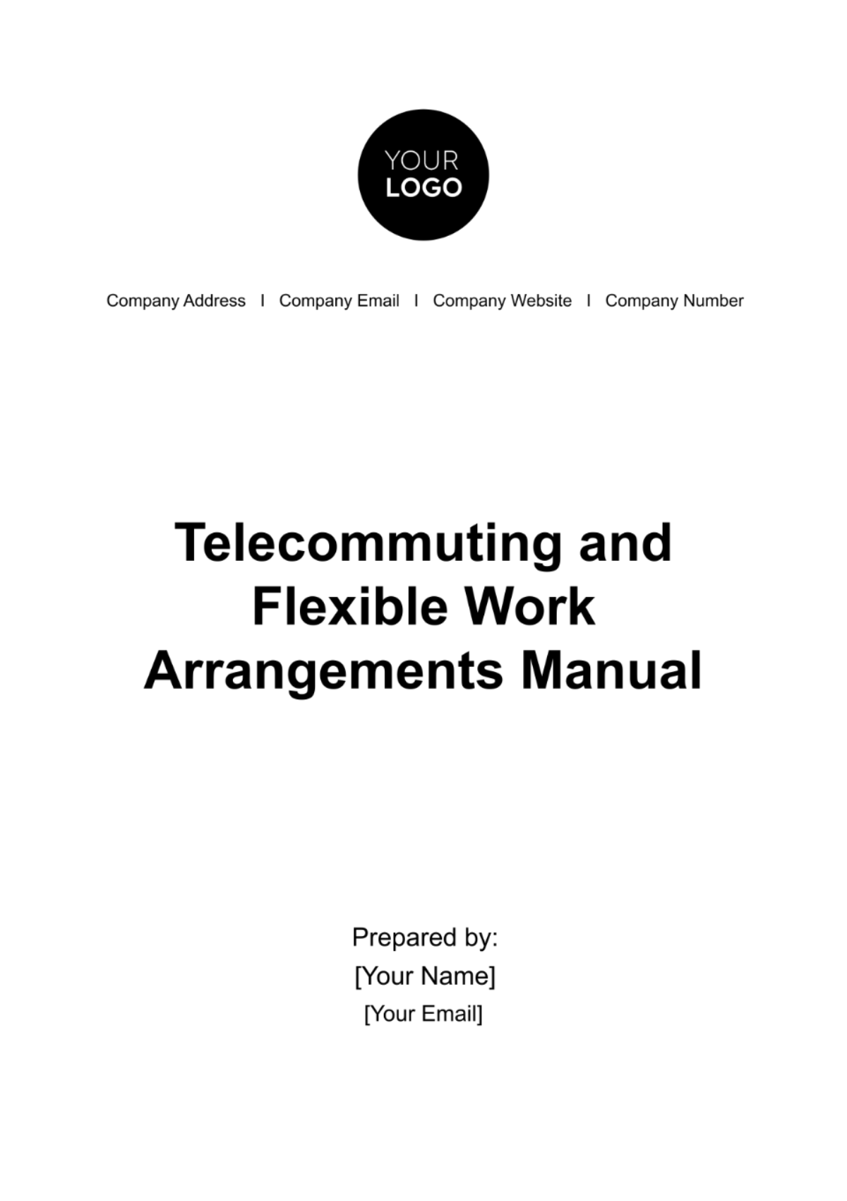 Telecommuting and Flexible Work Arrangements Manual HR Template