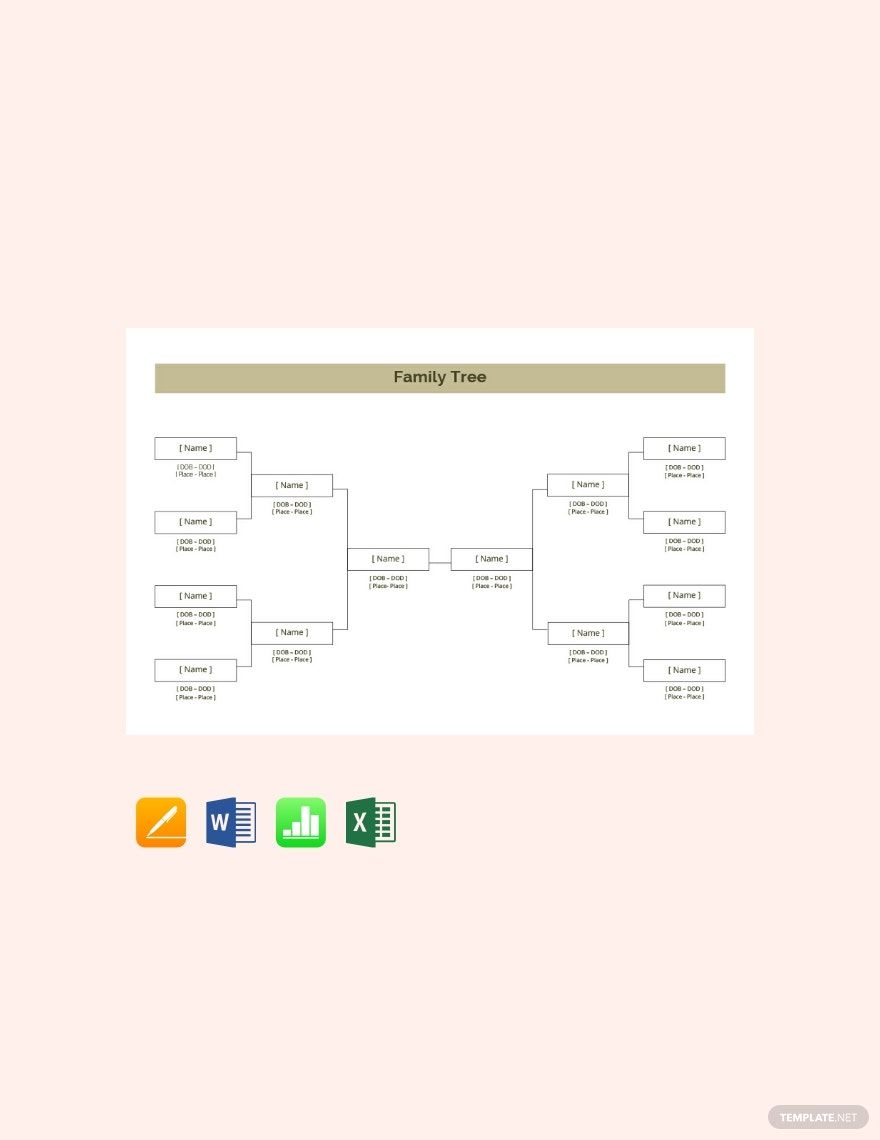 Pintable Family Tree Template