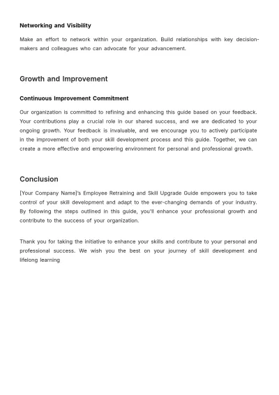 Free Employee Retraining and Skill Upgrade Guide HR Template to Edit Online