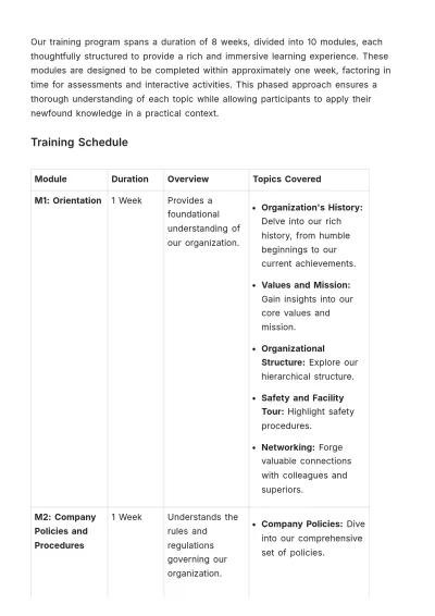 Free Hands-on & Practical Training Guide HR Template to Edit Online