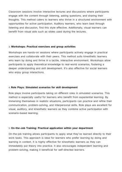 Free Hands-on & Practical Training Guide HR Template to Edit Online