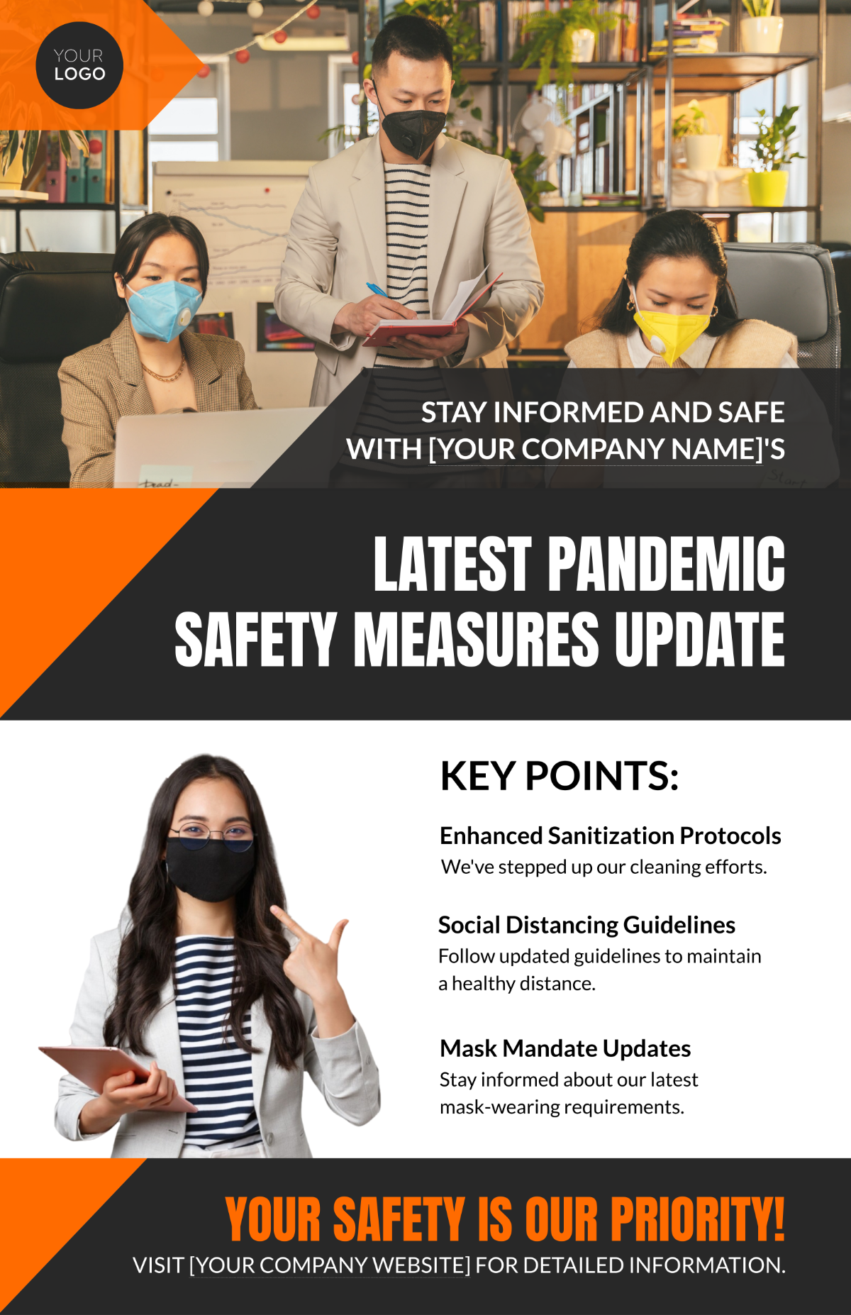Pandemic Safety Measures Update Poster Template