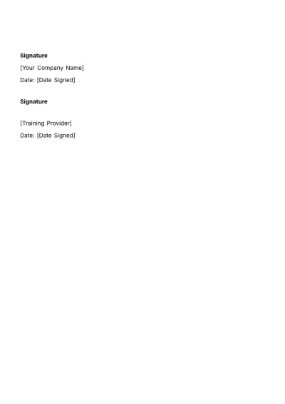 Free Training & Development SLA HR Template to Edit Online