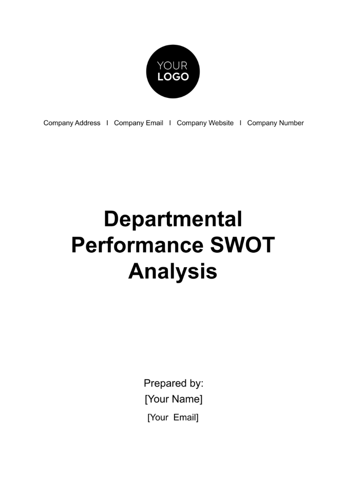 Departmental Performance SWOT Analysis HR Template