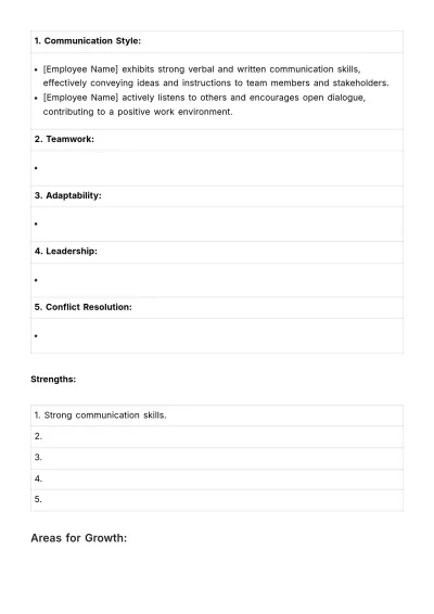 Free Behavioral Assessment HR Template to Edit Online