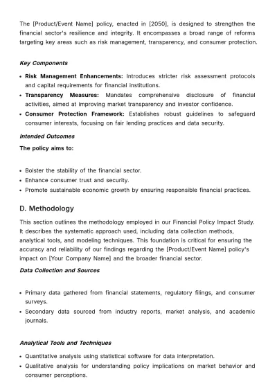 Free Financial Policy Impact Study Template to Edit Online