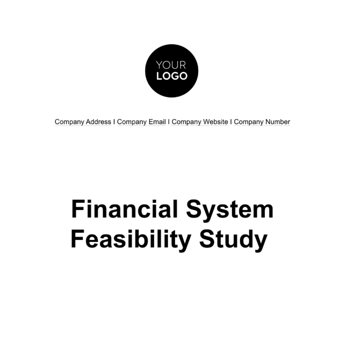 Financial System Feasibility Study Template