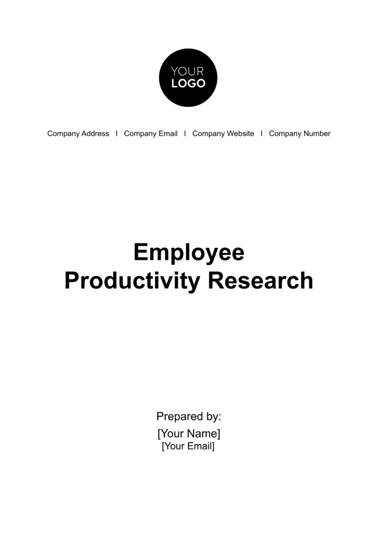 Employee Productivity Research HR Template - Edit Online & Download