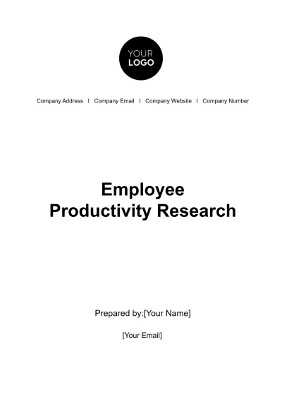 Free Employee Productivity Research HR Template to Edit Online