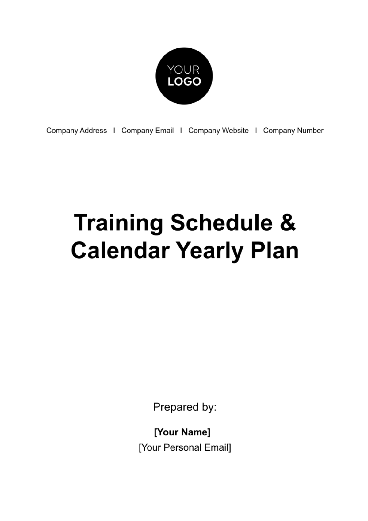 Free Training Schedule & Calendar Yearly Plan HR Template