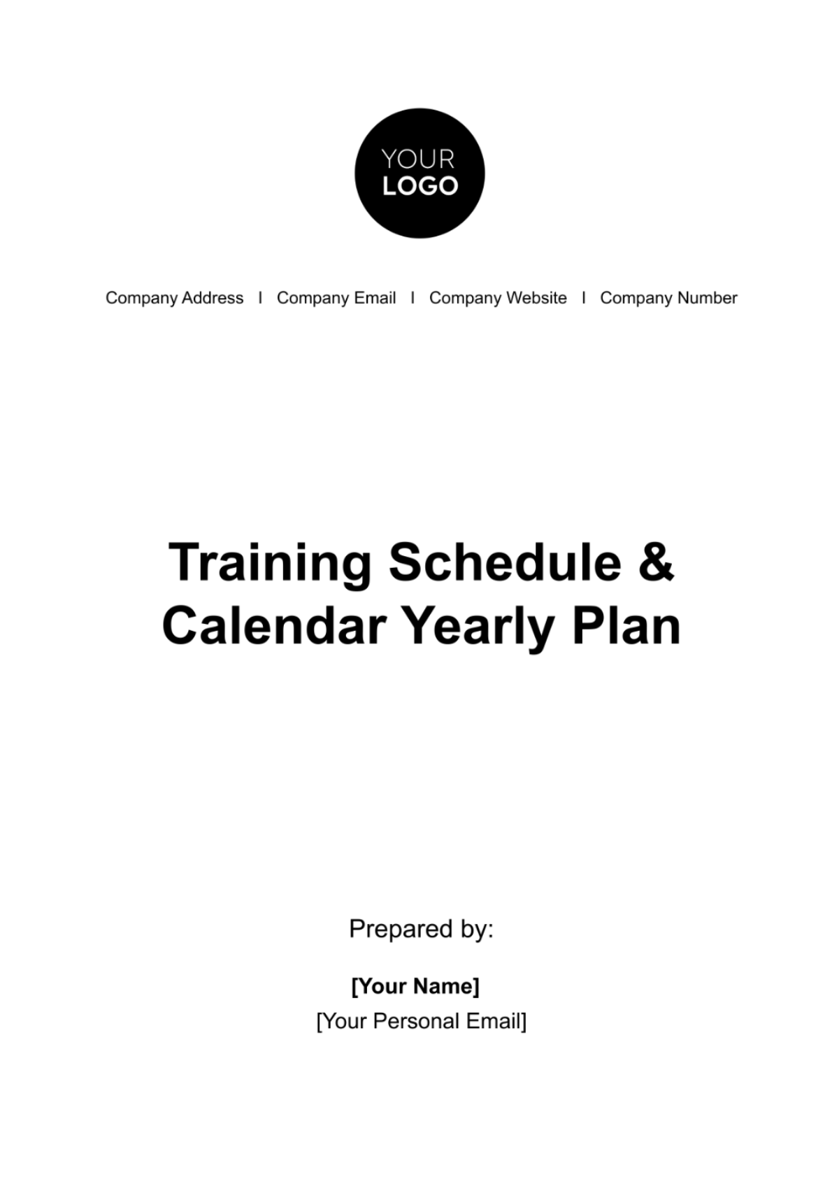 Training Schedule & Calendar Yearly Plan HR Template Edit Online