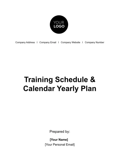 Free Training Schedule & Calendar Yearly Plan HR Template to Edit Online