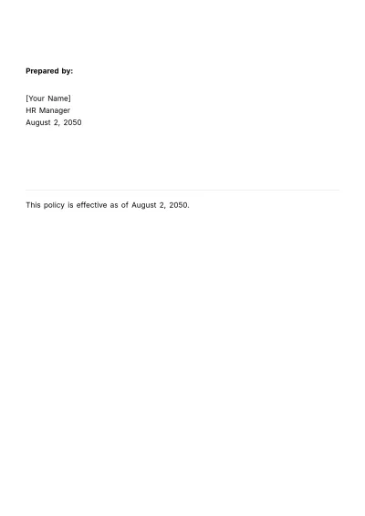Free Recognition & Reward Policy HR Template to Edit Online