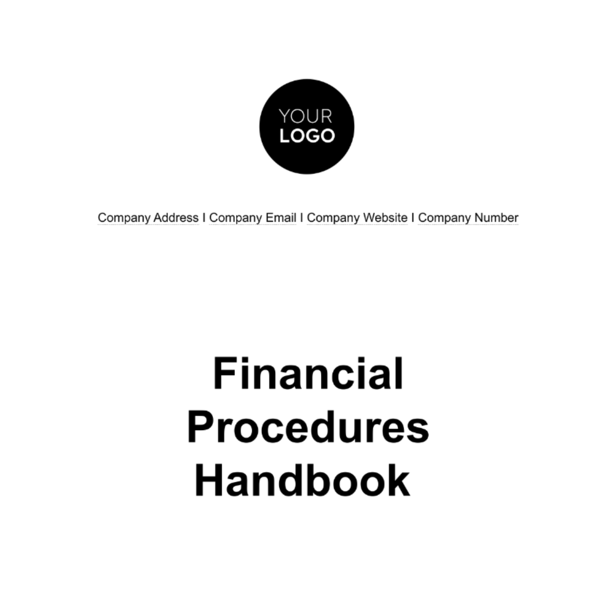 Financial Procedures Handbook Template