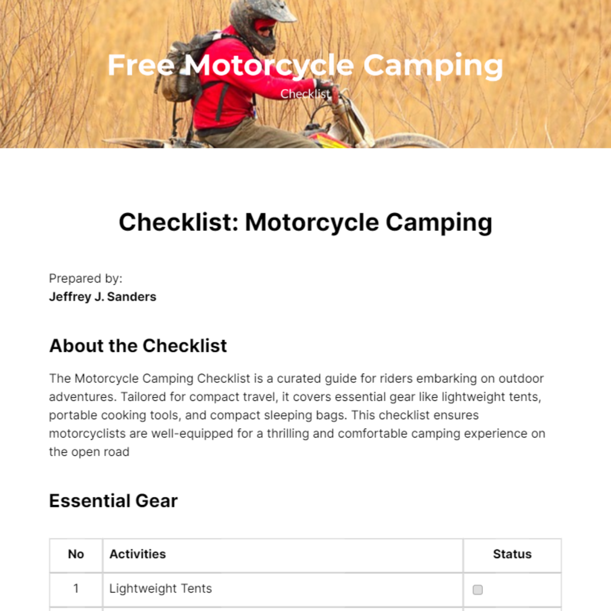 FREE Camping Checklist Templates & Examples Edit Online & Download
