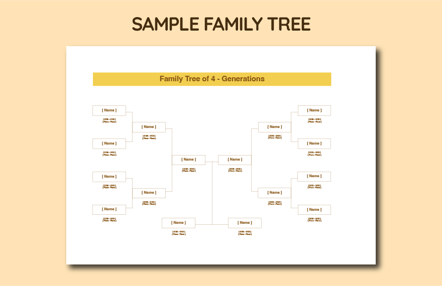 Family Tree Excel Templates Spreadsheet, Free, Download