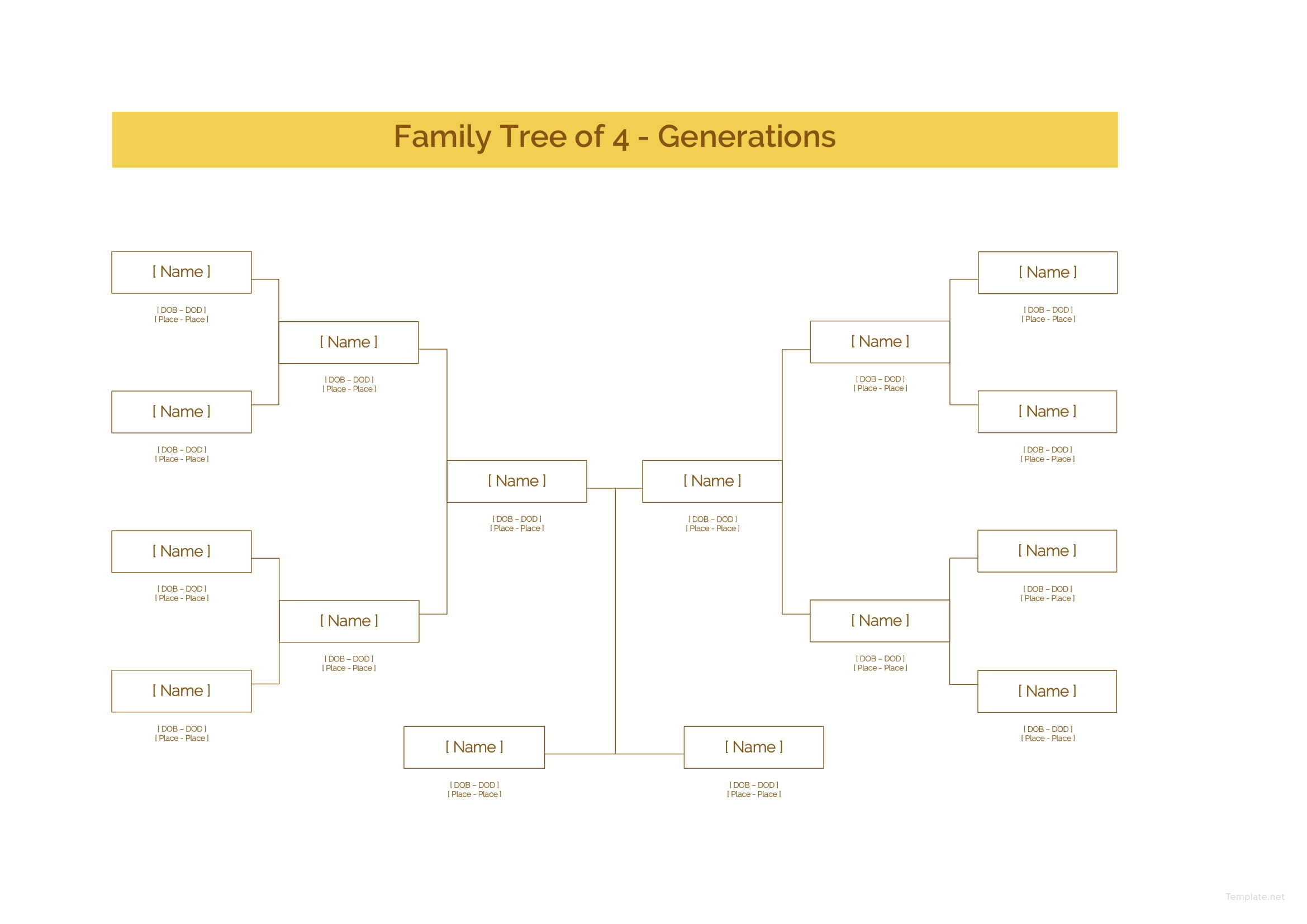 Sample Family Tree Template in Microsoft Word, Excel