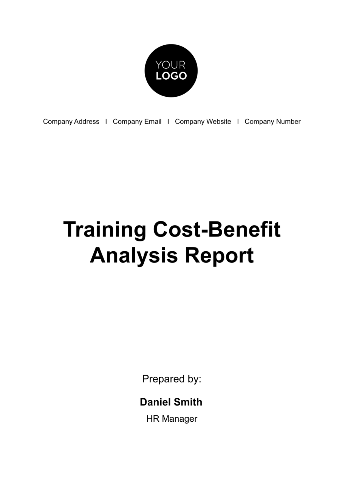 Free Training Cost-Benefit Analysis Report HR Template